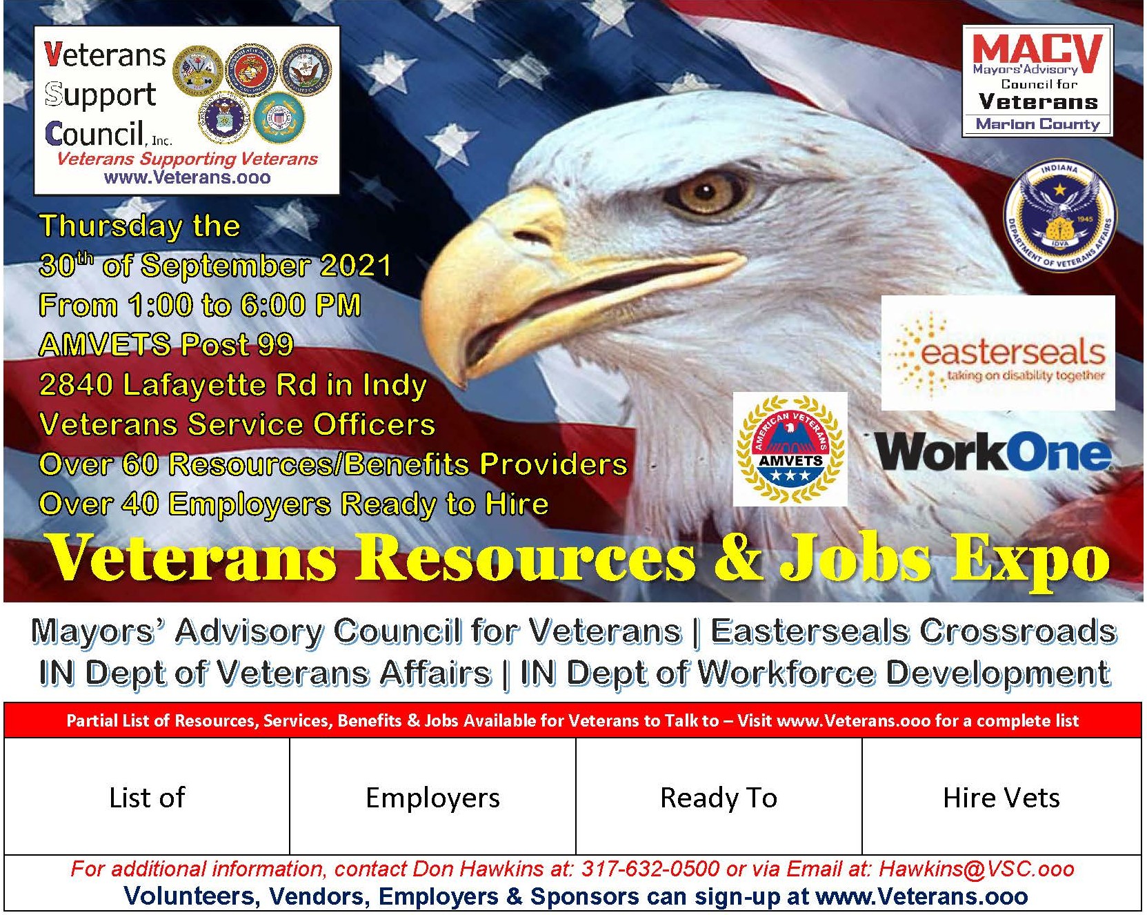 VSC's Resources & Jobs Expo flyer