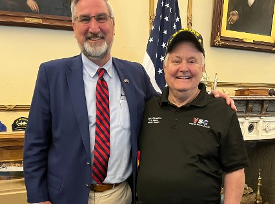 Governor Holcomb & Don Hawkins in the governors office